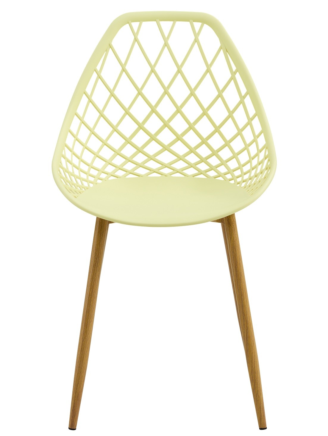 Silla STRAUSS, metal, polipropileno amarillo pastel - Imagen 2