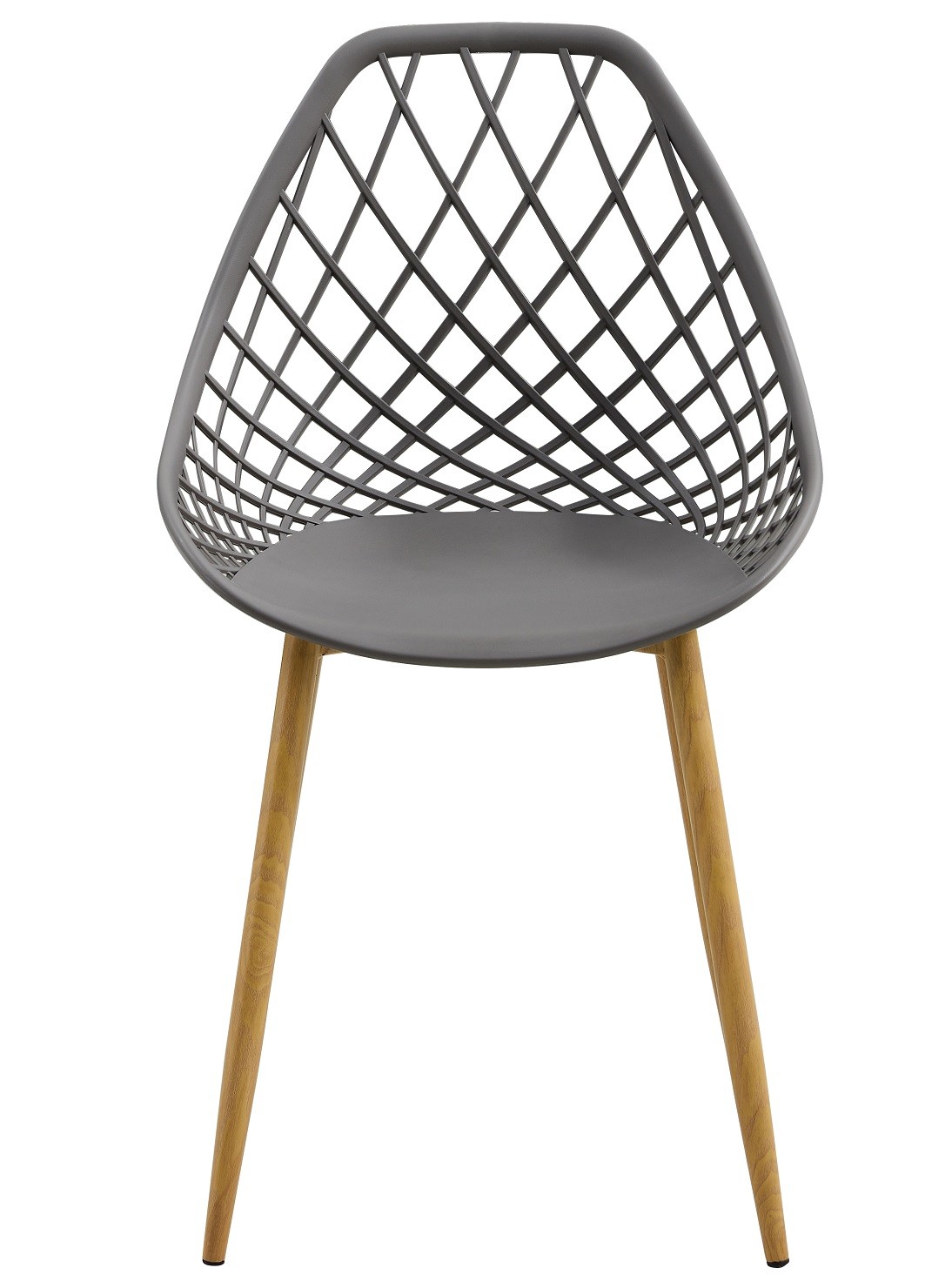 Silla STRAUSS, metal, polipropileno gris oscuro - Imagen 2