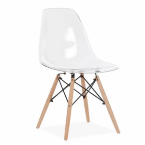 Silla TOWER, madera, carcasa transparente
