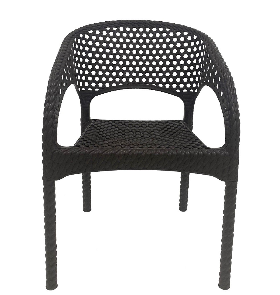 Sillón CALVIN, apilable, polipropileno marrón chocolate - Imagen 2