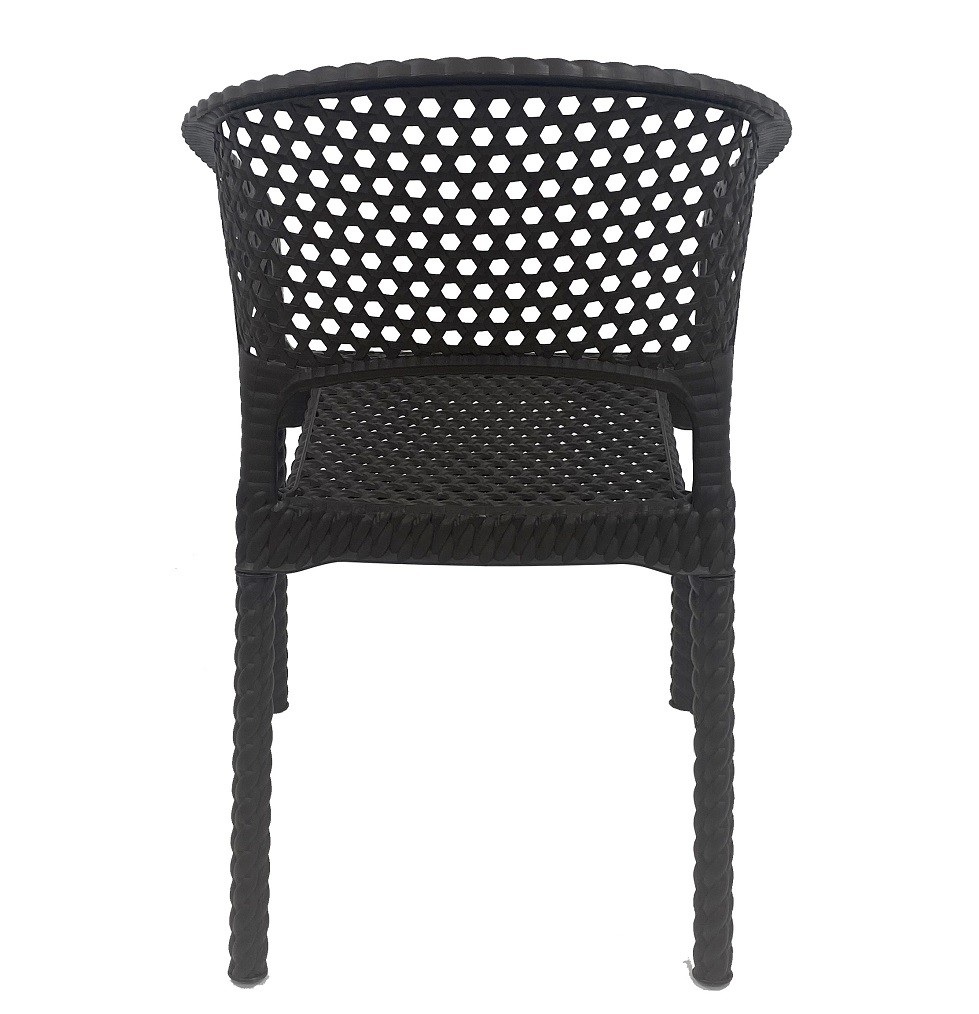 Sillón CALVIN, apilable, polipropileno marrón chocolate - Imagen 4