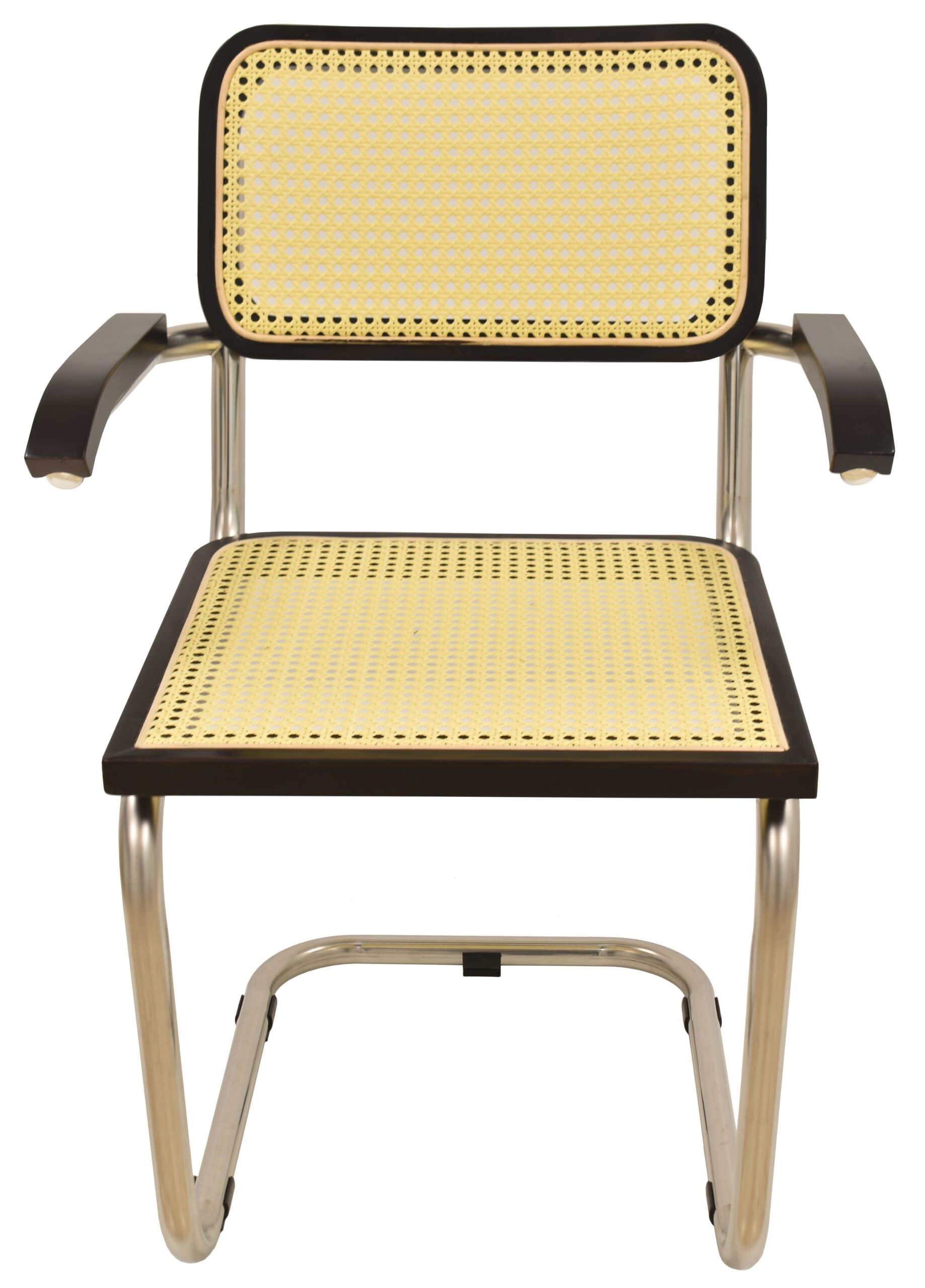 Sillón CES, acero inoxidable, lacado negro, rejilla beige - Imagen 2