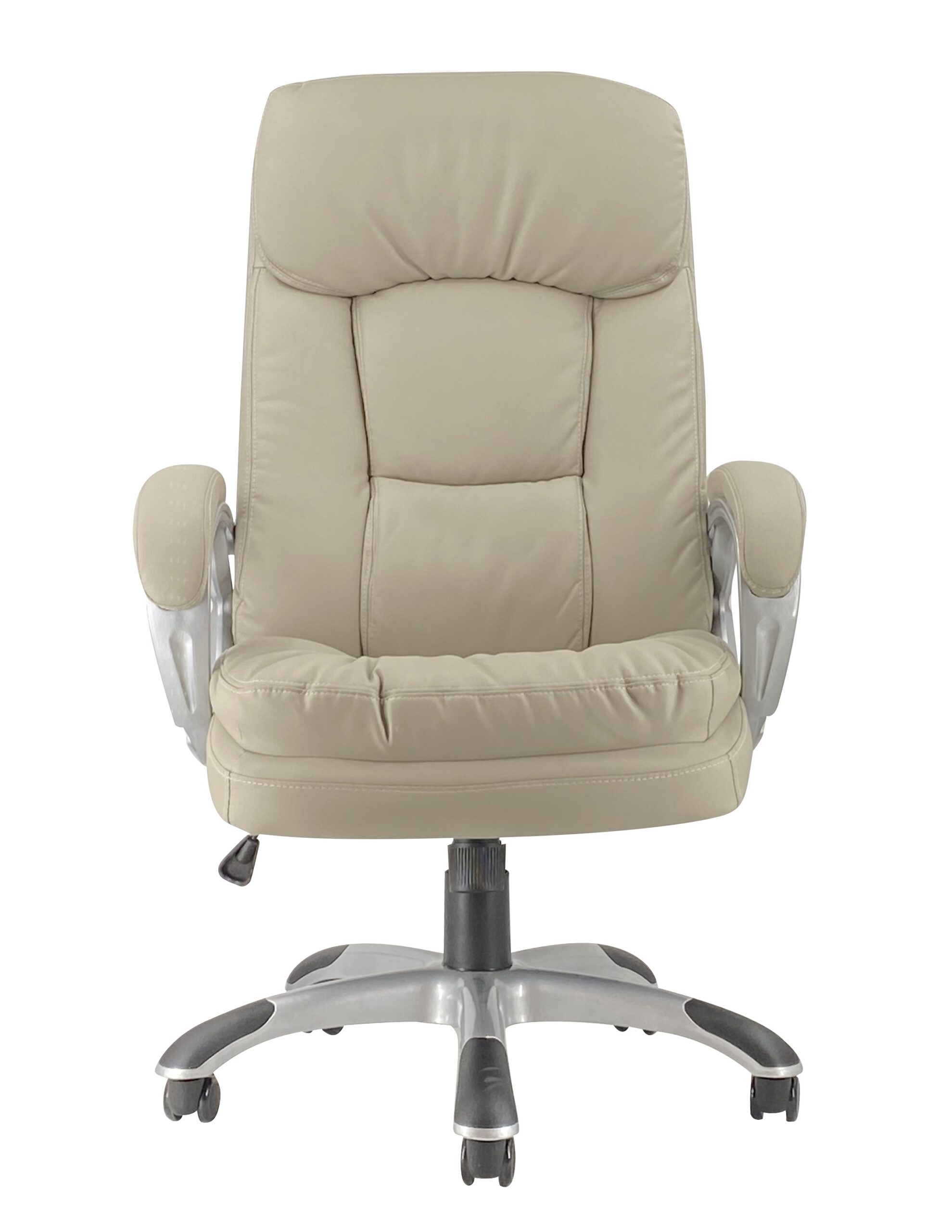 Sillón de oficina MADRID, alto, gas, basculante, similpiel gris claro - Imagen 2
