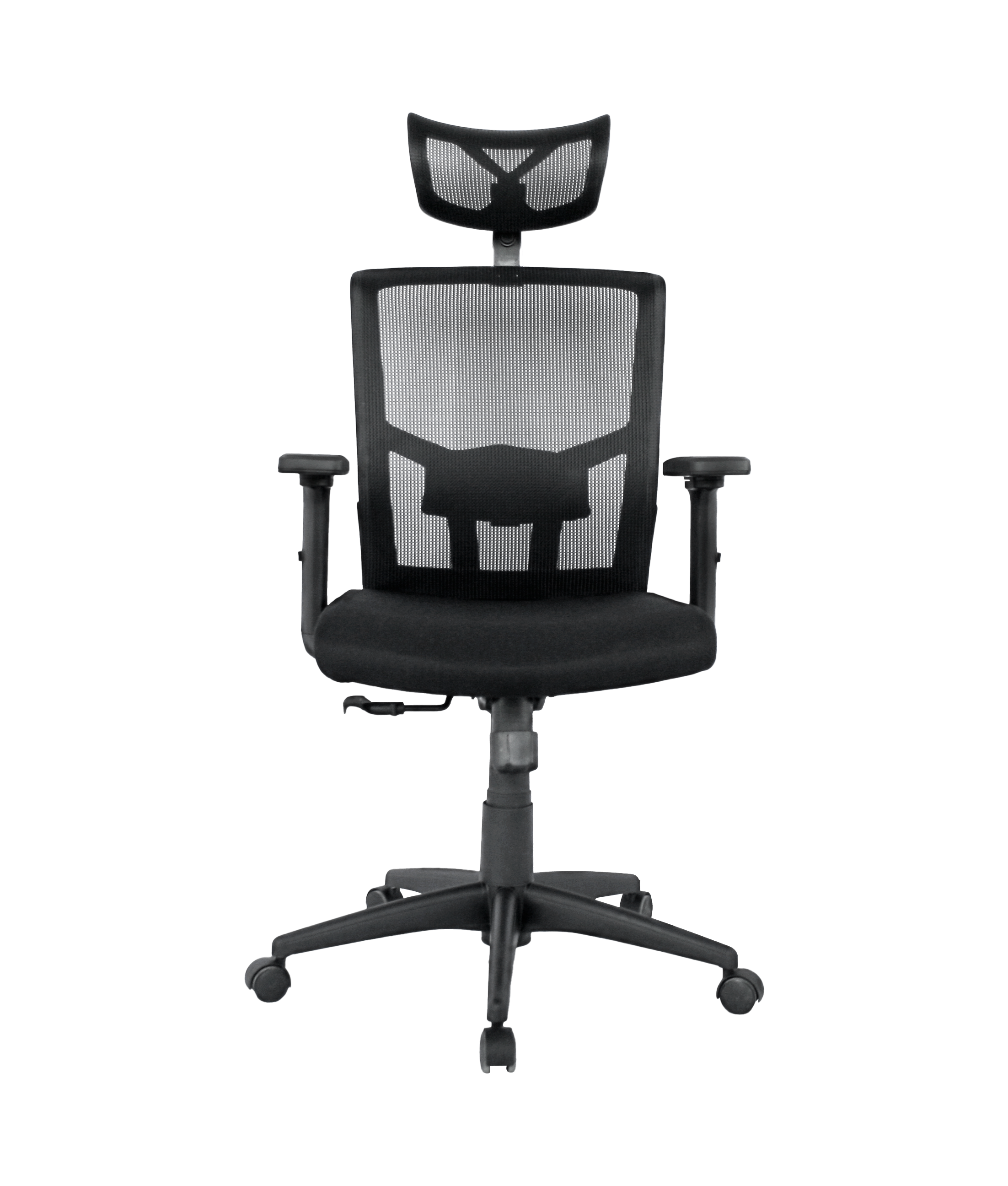 Sillón de oficina NAIROBI, ergonómico, syncro, malla negra, asiento tejido negro - Imagen 2