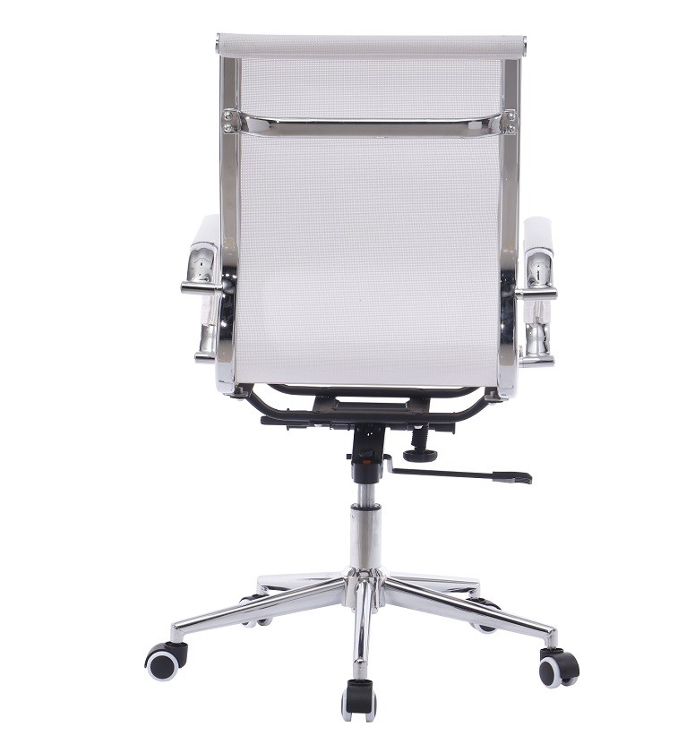 Sillón de oficina ODESA, giratorio, gas, basculante profundo, malla blanca - Imagen 4
