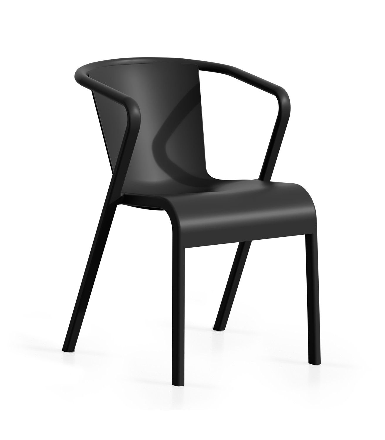 Sillón LUGO, apilable, polipropileno blanco* - Imagen 4