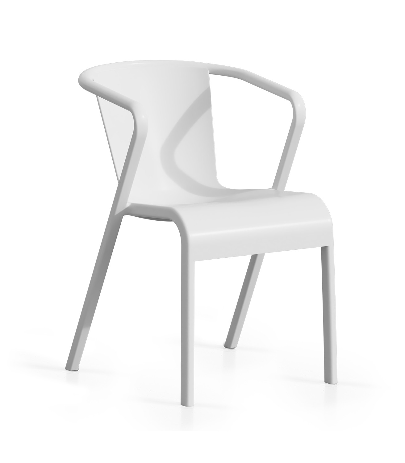 Sillón LUGO, apilable, polipropileno blanco*
