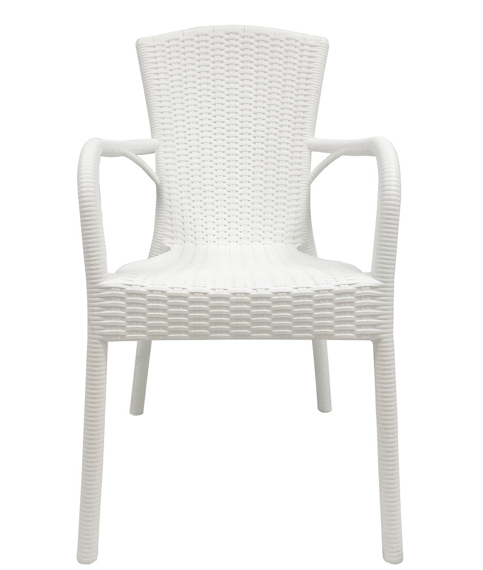 Sillón NESTOR, apilable, polipropileno blanco - Imagen 2