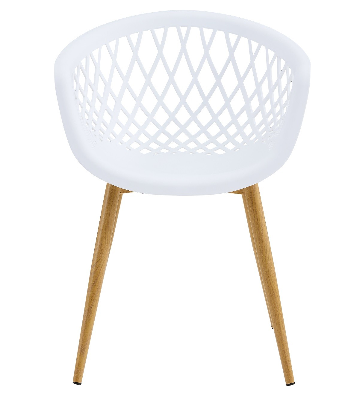 Sillón STRAUSS, metal, polipropileno blanco - Imagen 2