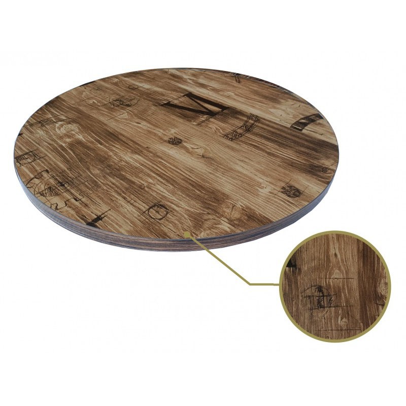 Tablero de mesa HD7346, vintage, 60 cms de diámetro