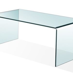 Mesa CHEVAL (SU), baja, cristal curvado, 100 x 48 cms