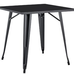 Mesa TOL EK LIMITED, acero, negra, 80x80 cms