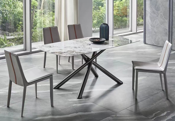 Mesa JAZZ, metal negro, tapa de cristal templado, 160x90 cms - Imagen 3