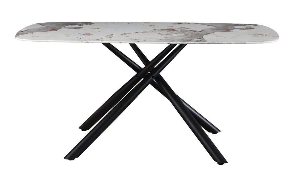 Mesa JAZZ, metal negro, tapa de cristal templado, 160x90 cms - Imagen 2