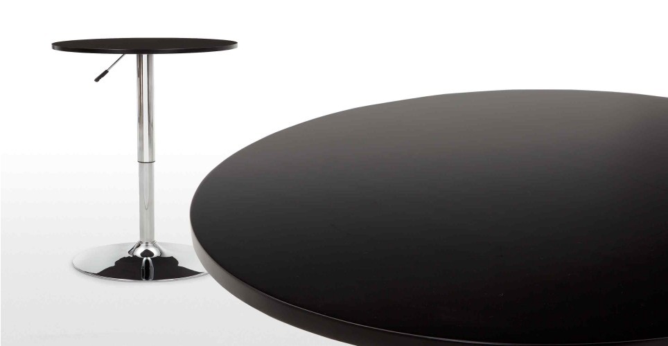 Mesa MABEL, graduable, tapa soft negra, 70 cms de diámetro - Imagen 3