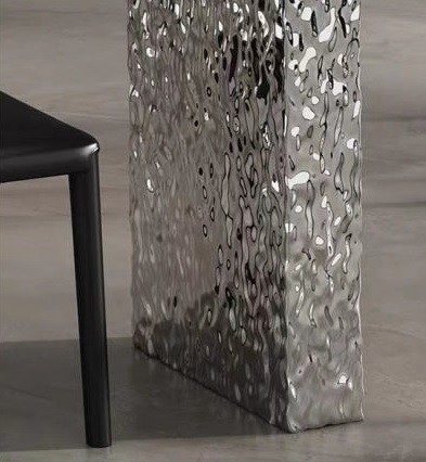 Mesa VENETO, acero inoxidable, acrílico, tapa de cerámica, 160 x 90 cms - Imagen 4