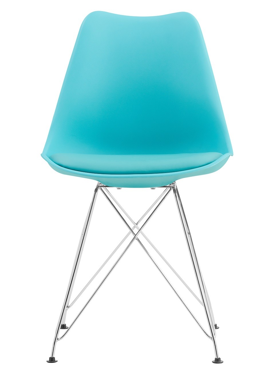 Silla BELLA (SU), cromada, carcasa y cojín turquesa - Imagen 2