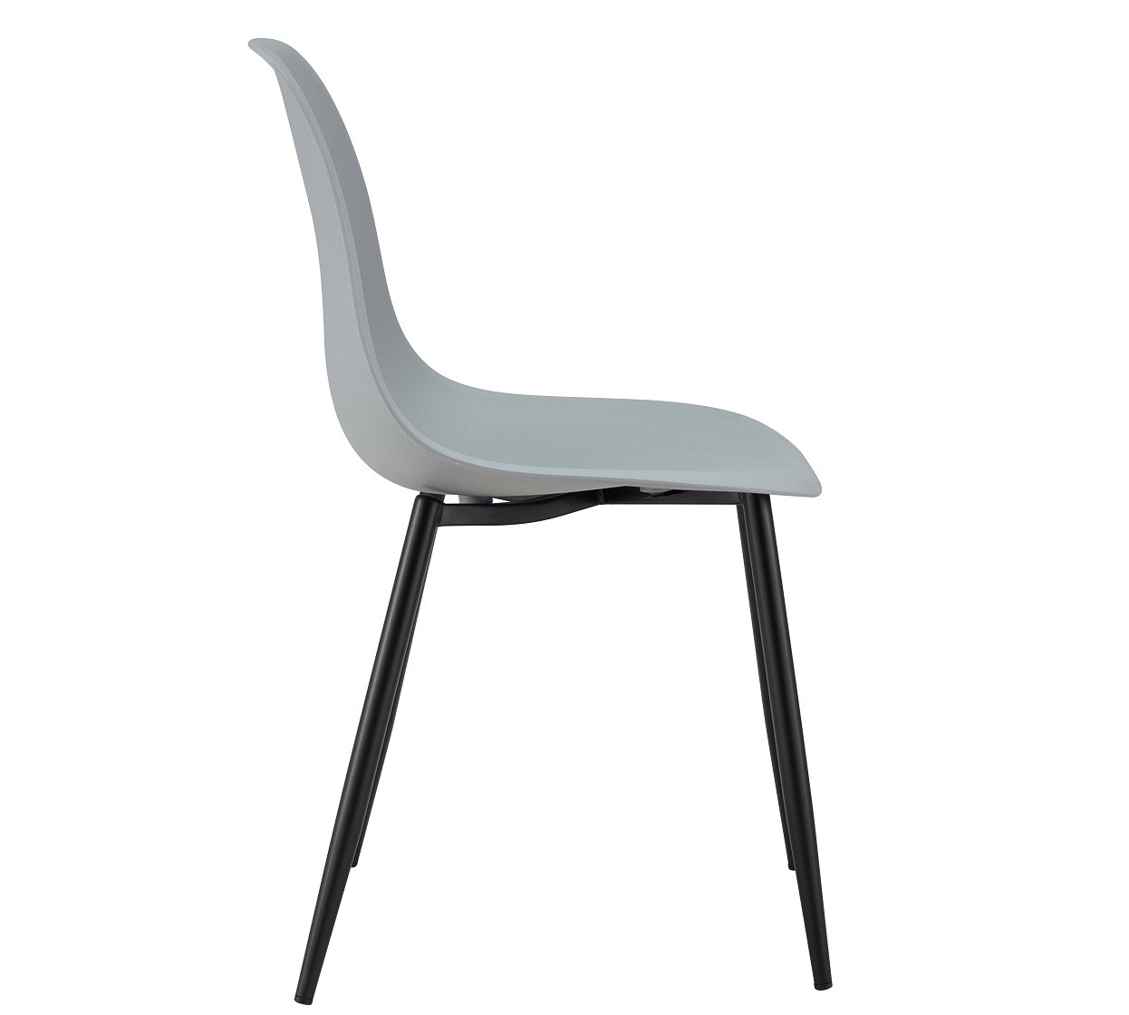 Silla CLUNY, metal negro, polipropileno gris - Imagen 3