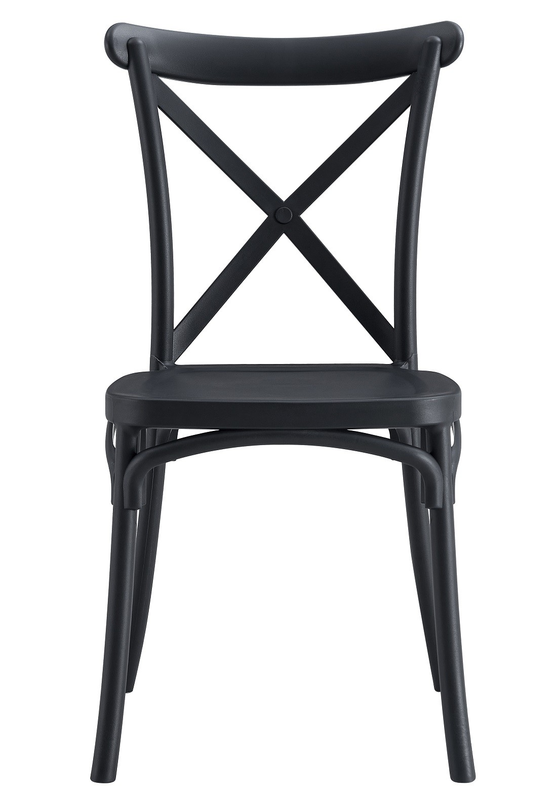 Silla CORFÚ, apilable, tratamiento anti UV, polipropileno antracita - Imagen 2