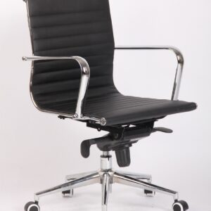 Sillón de oficina JOWY NEW, giratorio, similpiel negra