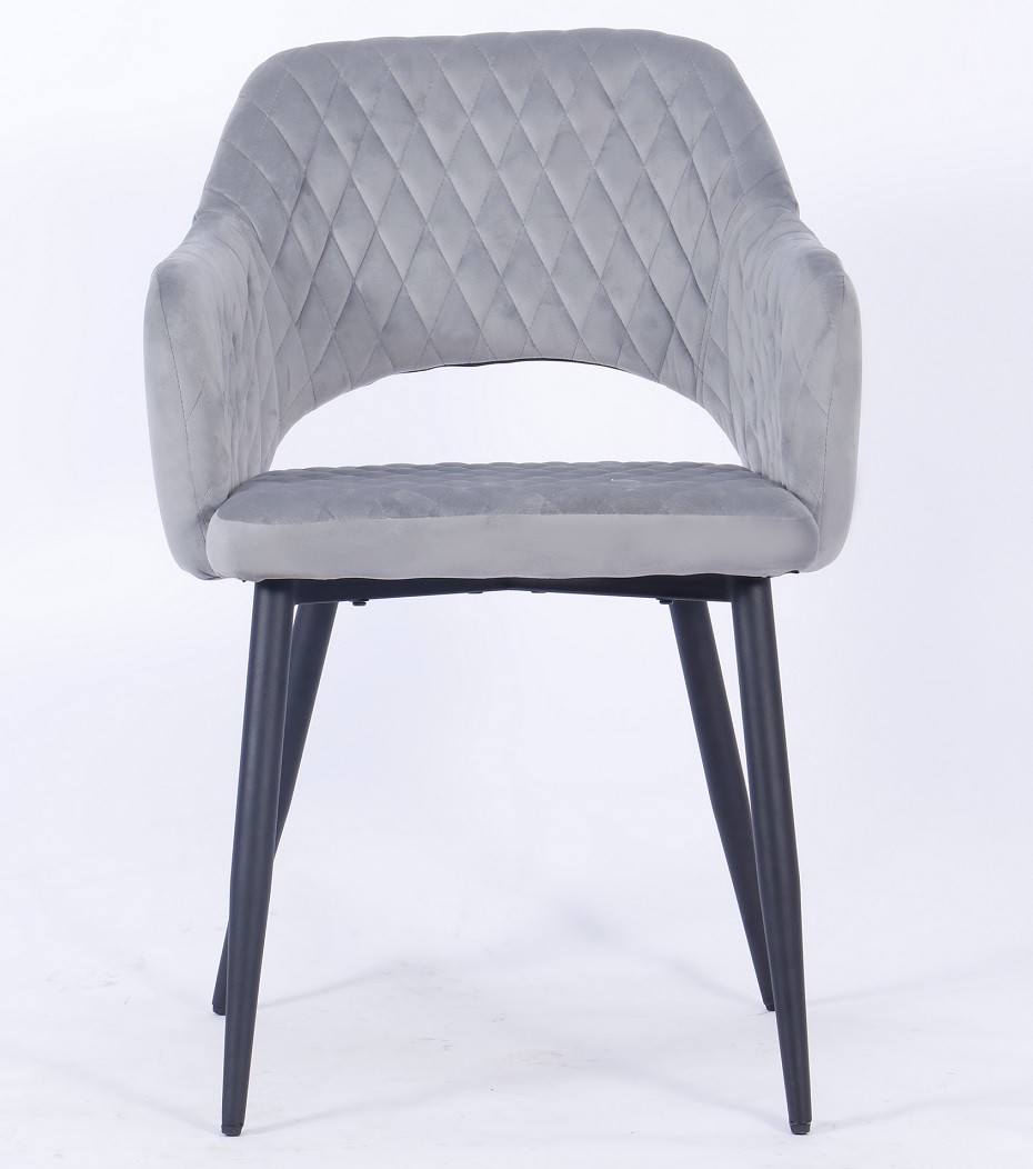 Sillón HONORIO, metal, tapizado velvet 19 gris - Imagen 2