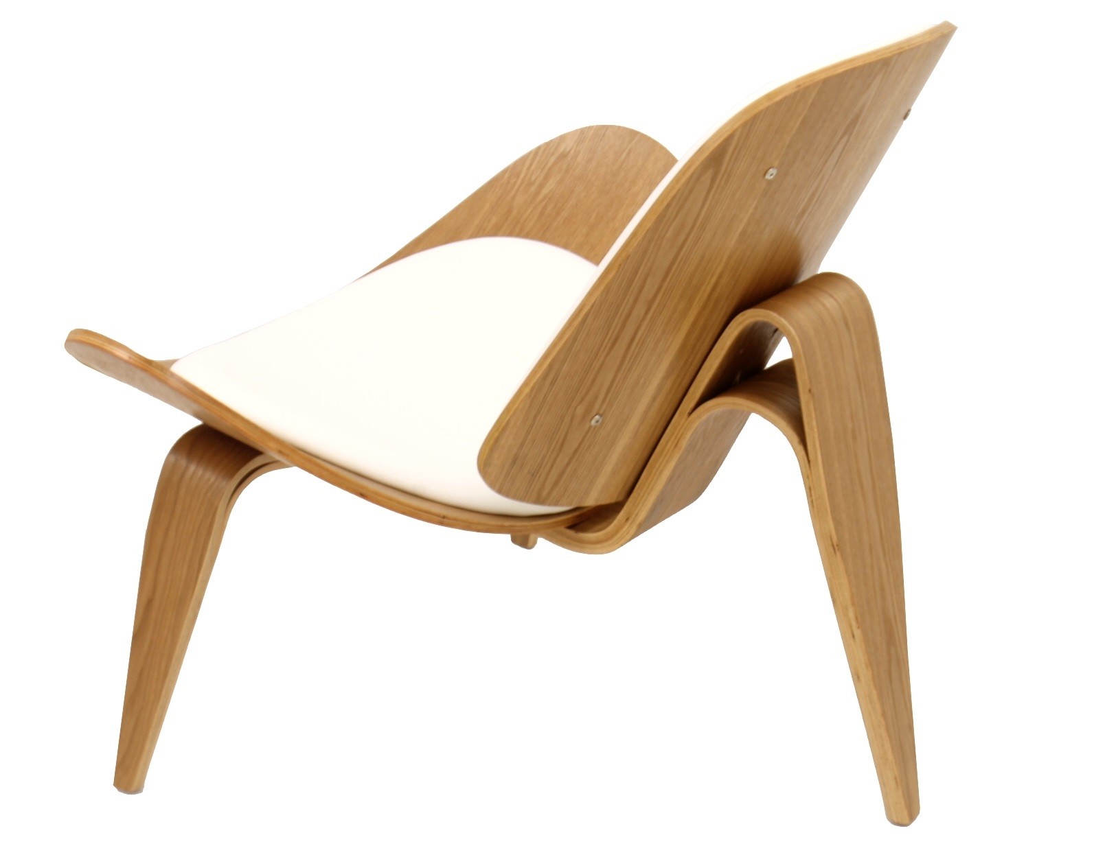 Sillón NORDIC (R), fresno, similpiel blanca - Imagen 4