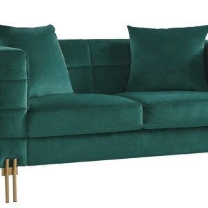 Sofá LARIOS, 2 plazas, tejido velvet verde oscuro 42