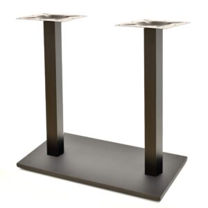 Base de mesa BEVERLY, rectangular, tubo cuadrado, negra, base de 70 x 40 cms, altura 72 cms