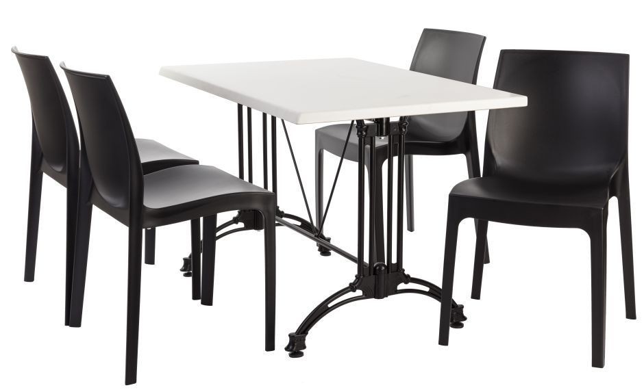 Base de mesa EIFFEL NEW, rectangular, aluminio, negra, altura 70 cms - Imagen 2