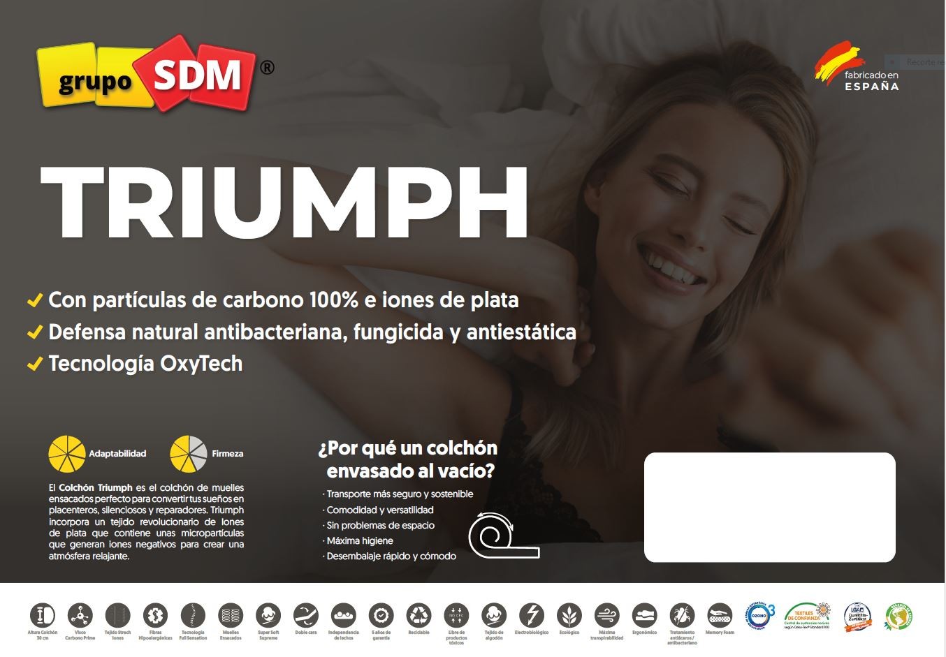 Colchón SPRING TRIUMPH SDM, 75 x 200 cms - Imagen 7