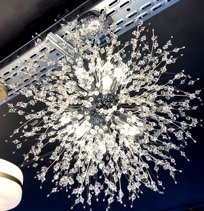 Lámpara FORNAX, colgante, metal, cristal - Imagen 2