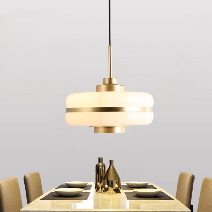 Lámpara LYRA, colgante, metal, cristal blanco - Imagen 3