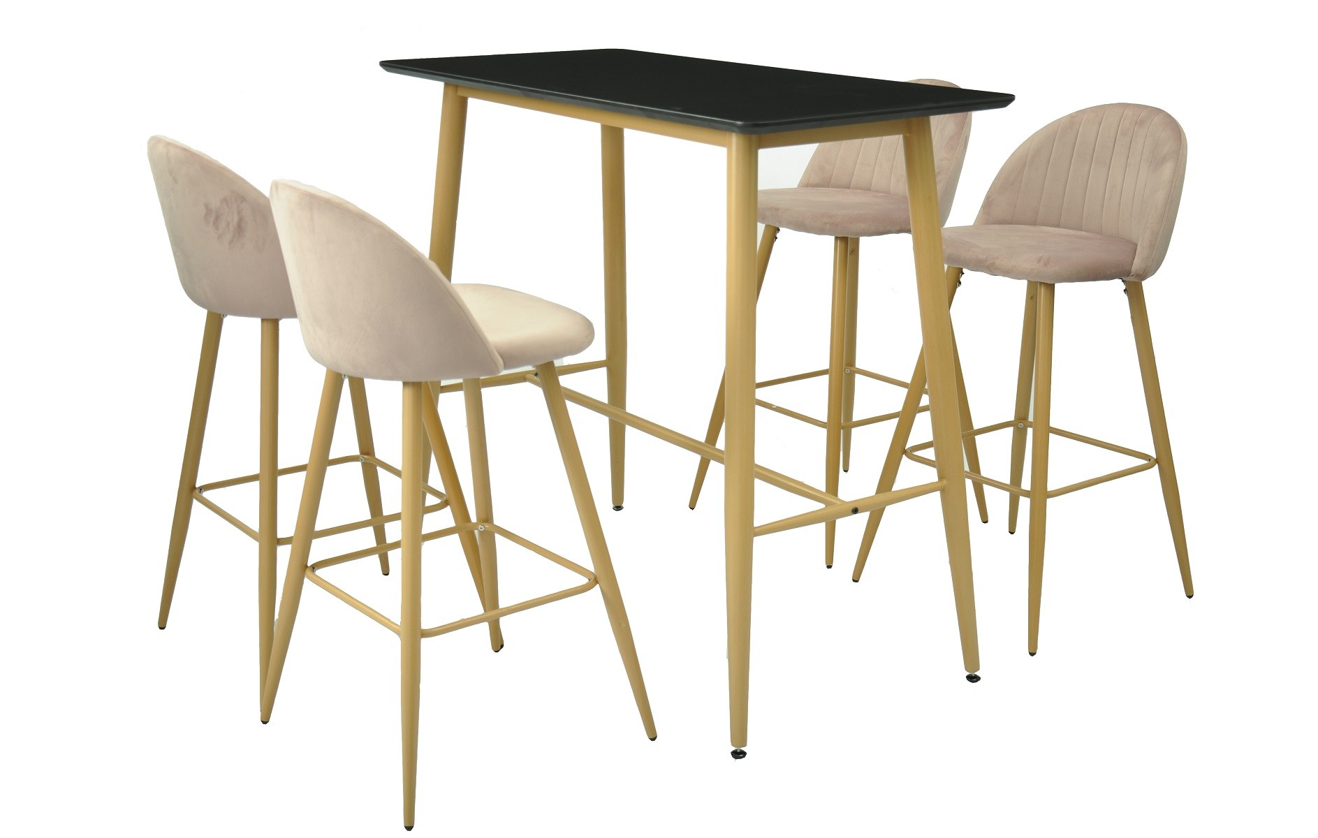 Mesa alta GOBBI, metal, negra, 120 x 60 cms - Imagen 2