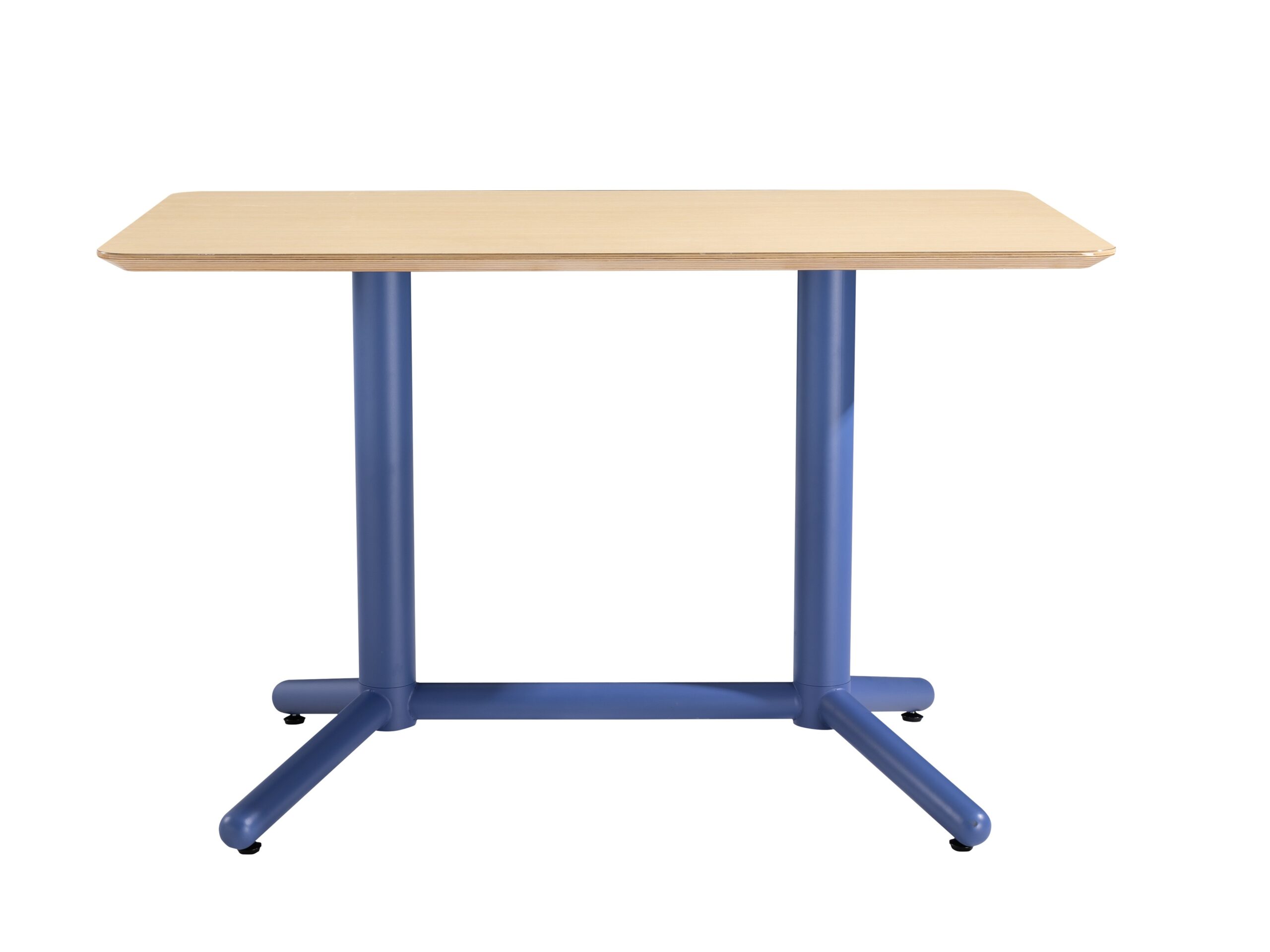Mesa COLMAR, azul, tapa de contrachapado revestido con HPL, color natural, 120 x 70 cms - Imagen 3