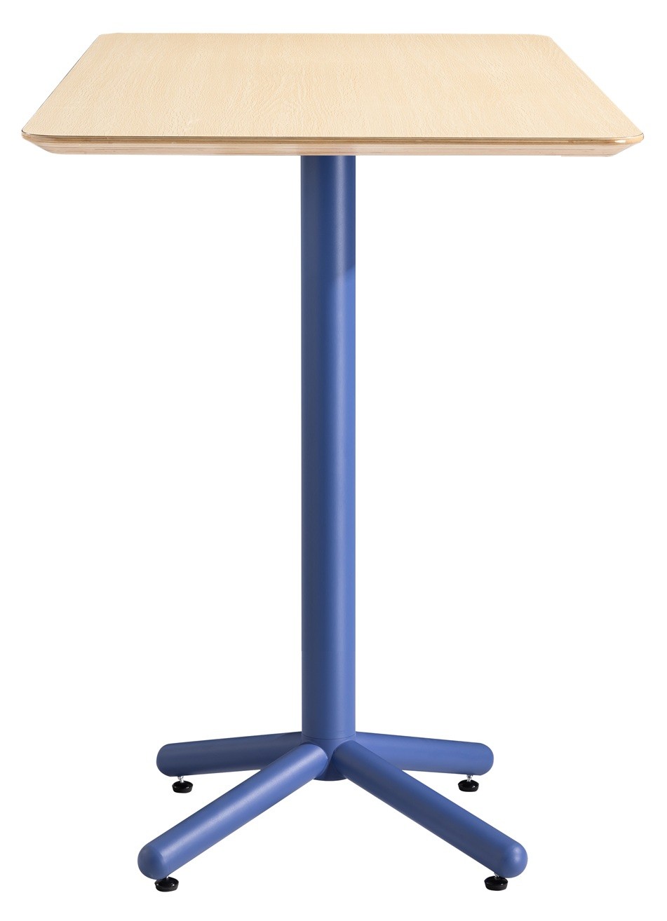 Mesa COLMAR, azul, tapa de contrachapado revestido con HPL, color natural, 70 x 70 cms - Imagen 5