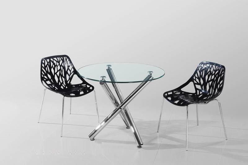 Mesa DESIREE NEW, cromada, cristal, 90 cms diámetro - Imagen 2