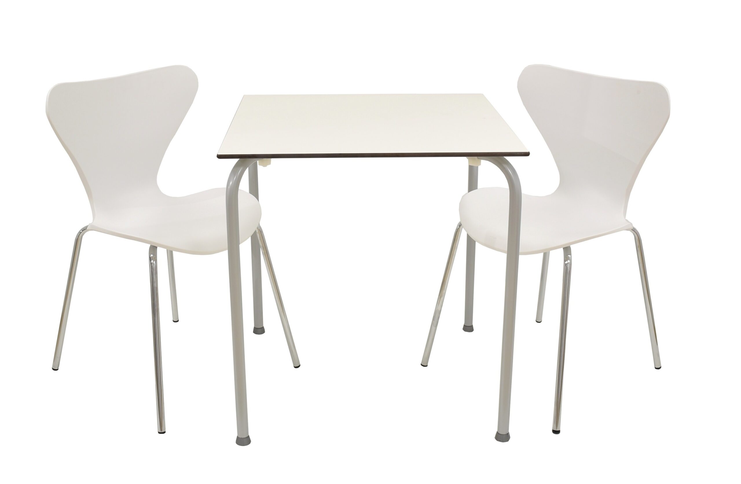 Mesa FERAY NEW, apilable, epoxi gris, tablero fenólico blanco, 69 x 69 cms. - Imagen 3