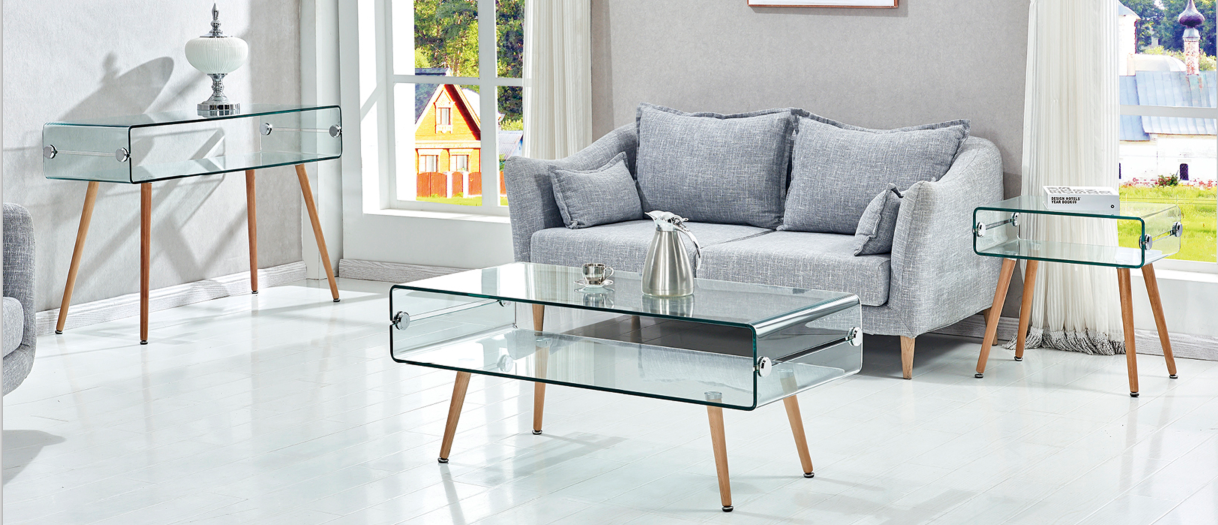 Mesa HOLANDA, madera, cristal, 110x55 cms - Imagen 2