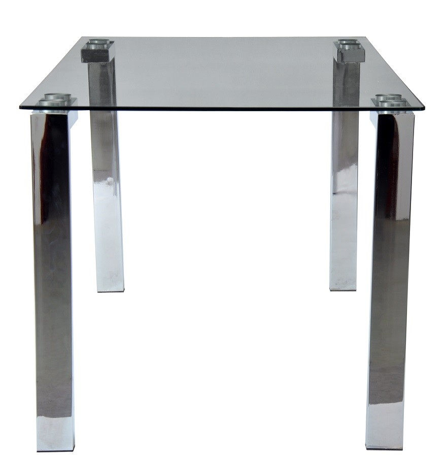 Mesa LAINEY 140 (M), cromada, cristal, 140x80 cms - Imagen 3