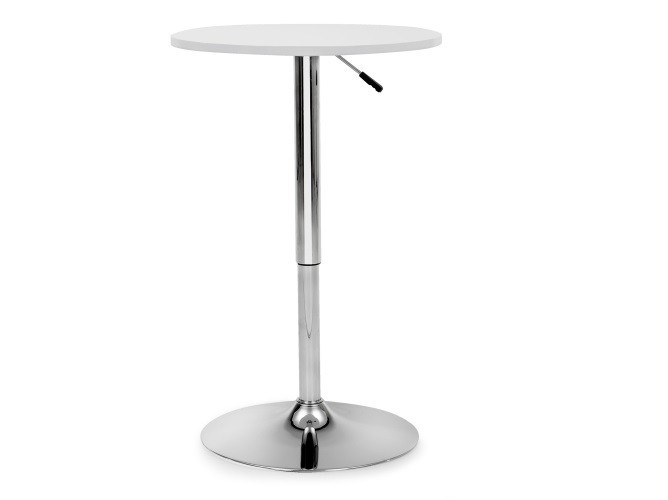 Mesa MABEL, graduable, tapa soft blanca, 70 cms de diámetro - Imagen 2