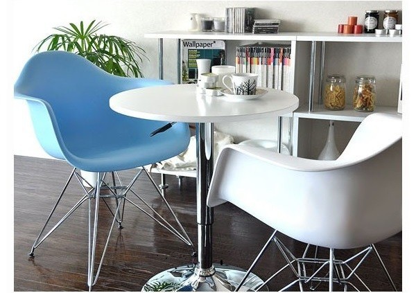 Mesa MABEL, graduable, tapa soft blanca, 70 cms de diámetro - Imagen 5