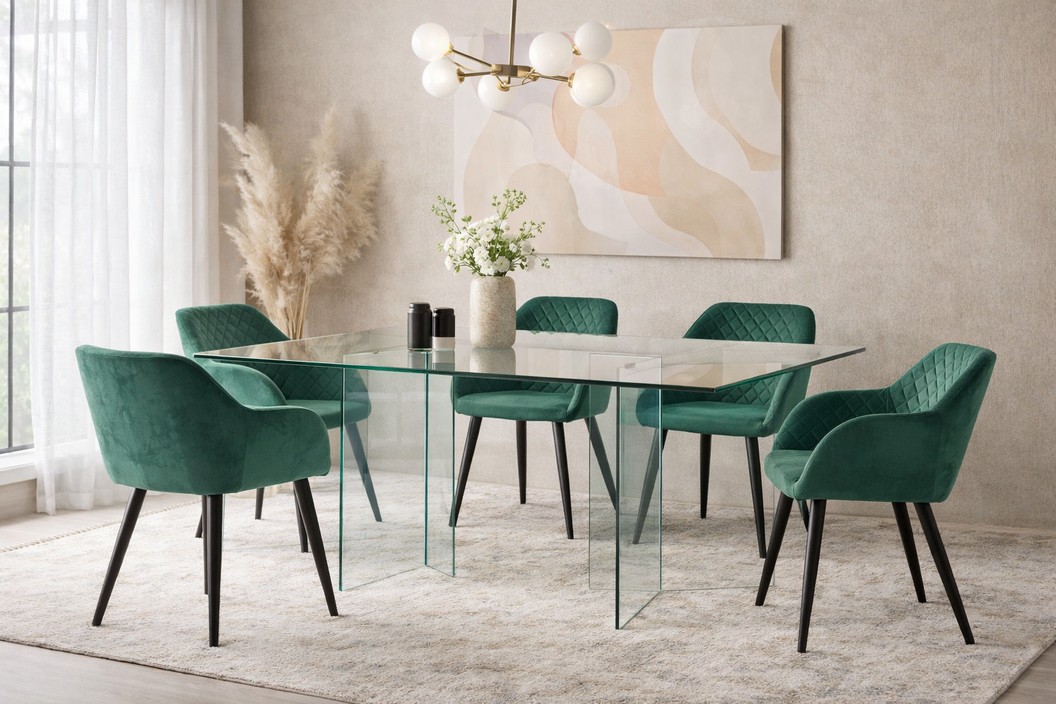 Mesa OTISH, cristal 180x90 cms - Imagen 2