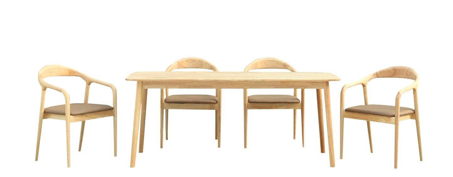 Mesa TRANSILVANIA, madera natural, 180 x 75 cms - Imagen 4