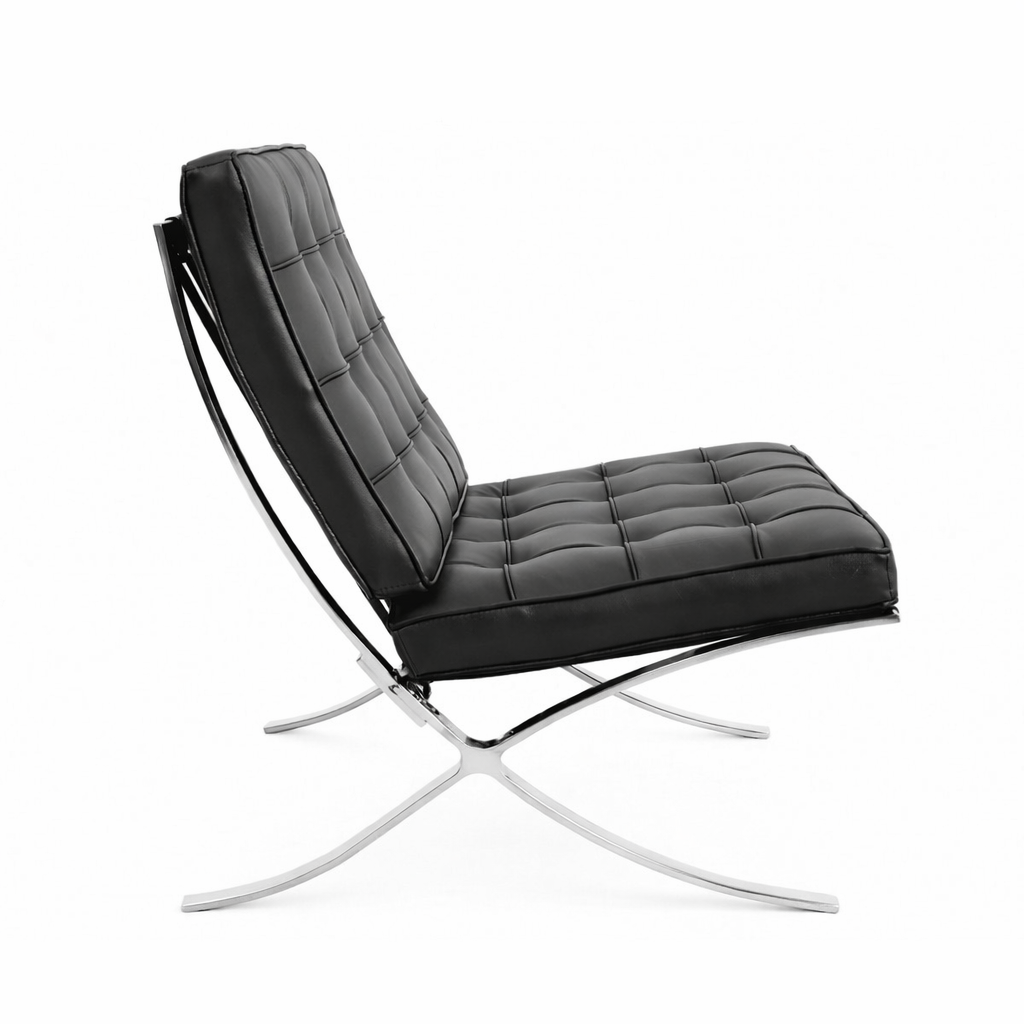 Silla BARNA (T), diseño, acero inoxidable, similpiel negra - Imagen 2