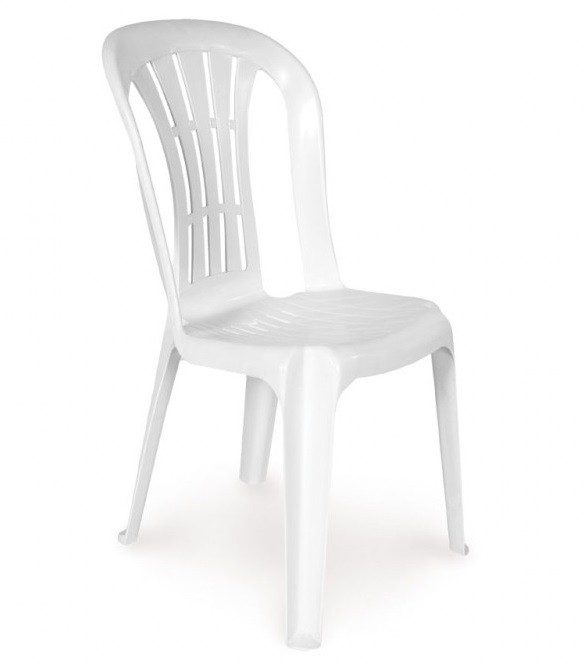 Silla CANARIAS, monoblock, apilable, blanco