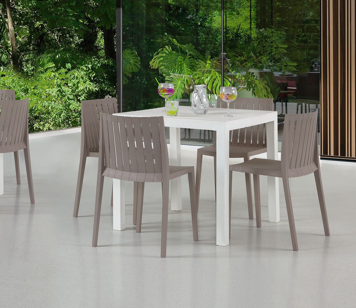 Silla CHOPIN, apilable, polipropileno blanco - Imagen 2