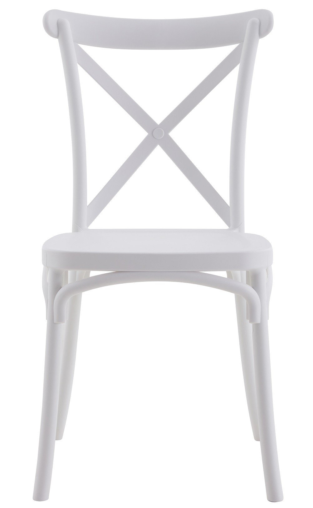 Silla CORFÚ, apilable, tratamiento anti UV, polipropileno blanco - Imagen 2