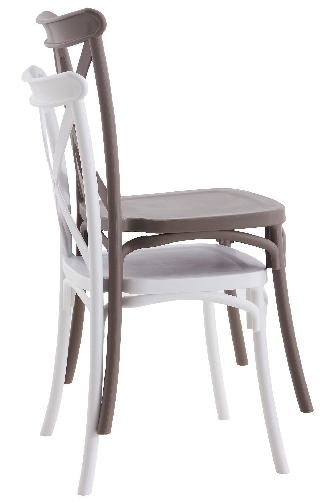 Silla CORFÚ, apilable, tratamiento anti UV, polipropileno blanco - Imagen 3