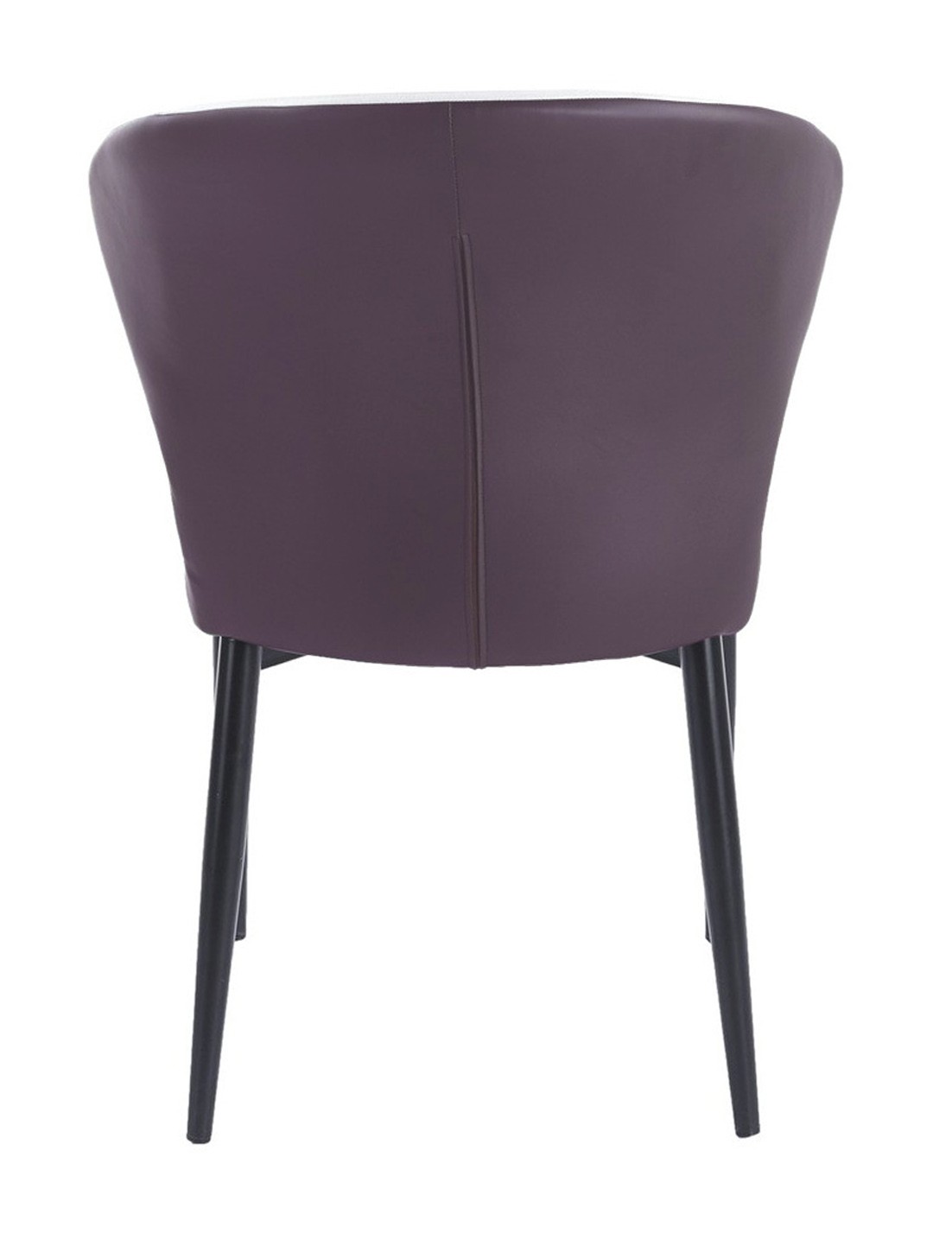 Silla DAVOS, metal, tapizado similpiel marrón y gris - Imagen 4