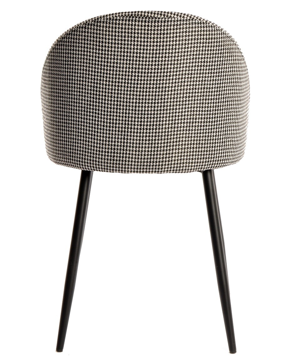 Silla ETNA, metal negro, tapizado pata de gallo y similpiel negra - Imagen 5